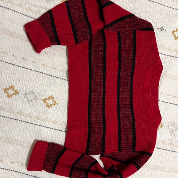 Re/Done Striped Cropped Sweater M - Picture 4 of 8